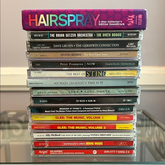 16 Music CDs Cher The Beatles Frampton Hairspray Glee Michael Jackson Sting etc - Picture 1 of 9